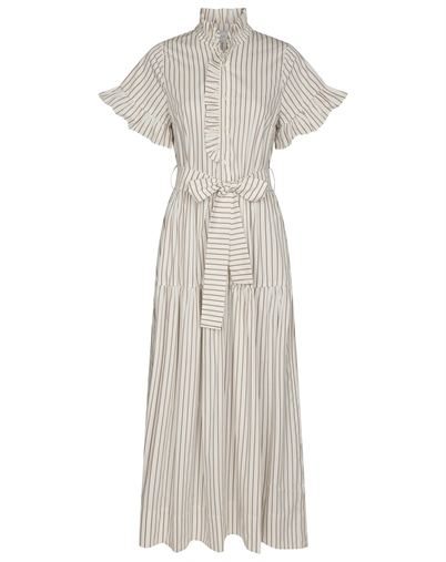 Neo Noir - Nellie Wide Stripe Kjole - Ivory